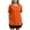 Orange, variant on MIXUE Womens Summer Tops Summer Solid Color Fashion Round Neck Plus Size Short Sleeve Pullover T Shirts Holiday Wear,Orange,L