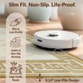 thumbnail image 6 of Design&I 3'x5' Washable Throw Rug Ultra-Thin & Non-Slip Skid-Resistant Small Cream Gold Greek Key Design Motif Marble Inspired Classic European for Entryway, Kitchen, 6 of 7
