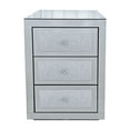 thumbnail image 6 of Olurrisa Mirrored Nightstand with 3 Drawers Modern End Table Bed Side Table with Mirrored Finish, 22inch H, Silver, 6 of 6