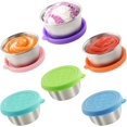 thumbnail image 1 of EcoNesxp 6oz Travel Meal Prep and Kitchen Storage Sauce Container Small Leakproof Reusable Stainless Steel Salad Dressing Container with Lid Salad Dressing Container 6x1 Picnic, 1 of 5