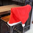 thumbnail image 5 of Fundas para gorro navideño para silla, fundas traseras suaves para cena en casa, color rojo, 5 of 5