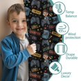 thumbnail image 3 of Blackout Kids Curtains,Cartoon Controllers Games Icons Black Pattern Childrens Insulated Curtains Set Of 2,Bedroom Essentials,Toddler Room Decor 42"x54", 3 of 5