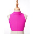 thumbnail image 3 of Sxiwei Kids Girls Dance Tank Crop Top Sleeveless Mock Neck Criss Cross Back Sport Bra Hot Pink 10, 3 of 7
