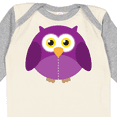 thumbnail image 4 of Inktastic Purple Owl Bird Boys or Girls Long Sleeve Baby Bodysuit, 4 of 5