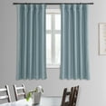 thumbnail image 3 of Half Price Drapes Gulf Blue Bellino Textured Faux Linen Room Darkening Curtains For Bedroom & Living Room Curtains(1 Panel), Curtains 63 Inches Long, 50W X 63L, 3 of 11