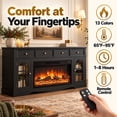 thumbnail image 3 of CLOUDREST PRO Electric Fireplace TV Stand for TVs up to 80", 36" Insert, Black, 3 of 10