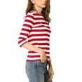 thumbnail image 5 of Unique Bargains Women's Halloween Costume 1/2 Sleeve Round Neck Floral Top XS Red White, 5 of 8