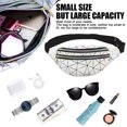 thumbnail image 4 of Waistpack PU leather patchwork pattern men's and women's universal diagonal bag personalized laser waist bag beach bag, 4 of 6