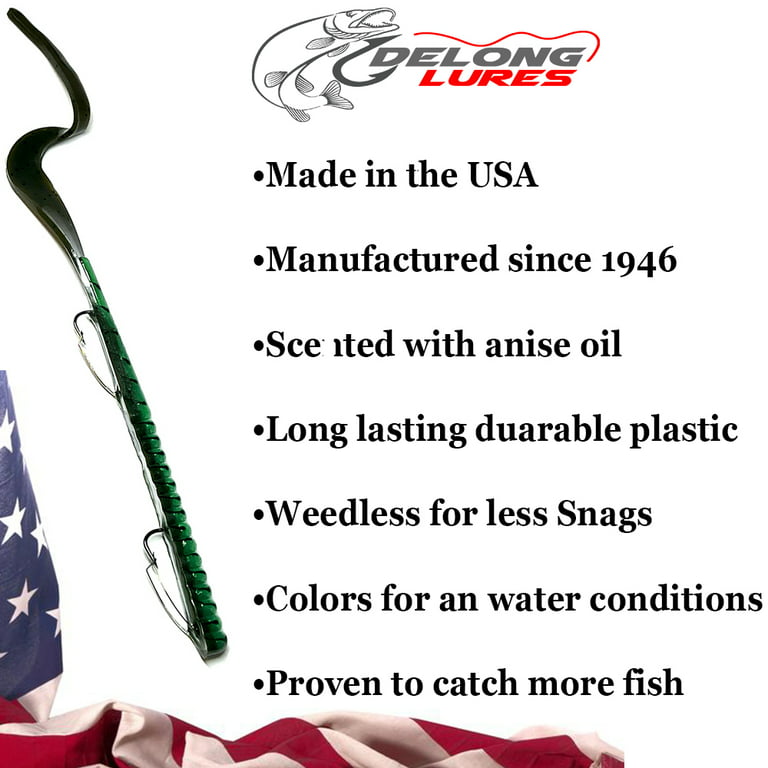 Delong Lures - 10 Twister Tail Weedless Fishing Lure