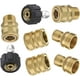 thumbnail image 1 of Juego de adaptadores para hidrolavadora, kit de desconexión rápida, conector giratorio M22 a conexión rápida de 3/8 de pulgada, conector de 3/4 de pulgada a liberación rápida, paquete de 8, 1 of 4