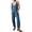 Navy blue, variant on Sleeveless V-Neck Women Casual Denim Jumpsuit With Pocket