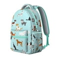 thumbnail image 2 of Compact Travel Backpack with Artistic Puppy and Dog Bone Pattern Lightweight School Bag Cute Small Backpack for School Daily Carry, 2 of 6