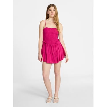 No Boundaries Smocked Romper, Women's XXS-XXL