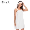 thumbnail image 2 of Vestido de baño o ducha para mujer, ligero, con tirantes y cierre, hasta la rodilla, 2 of 5