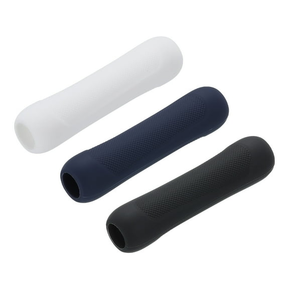 3pcs Pen Grip Silicone Case Silicone Ergonomic Design Sleeve Holder for Stylus Pens, White Black Blue