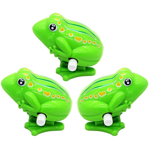 Wind Up Toys Kids Toys Cute Jumping Frog Classic Clockwork Spring for Gift, Collection (3 Packs