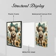 thumbnail image 5 of WFSposter Teal Highland Cow Wall Art Canvas Print Pictures 16"x24" Farmhouse Wall Decor Bedroom & Nursery Decor, 5 of 7