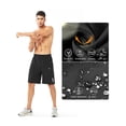 thumbnail image 5 of NORTHYARD Men's 9" Athletic Running Shorts Quick Dry Lightweight UPF 50+ Gym Workout Short with Zipper Pockets Black L, 5 of 8