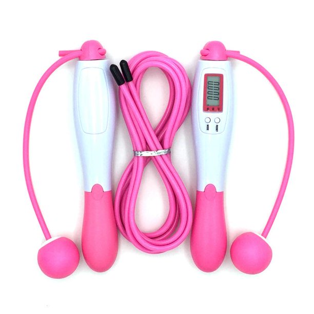 adultos ajustables de fitness contando saltar saltar - Rosa Rosado Soledad Cuerda de salto de conteo digital