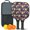 Pioneer Flower Floral, variant on Pickleball Paddles Set,Pioneer Flower Floral Print Pattern Fiberglass Surface Pickleball Racket Set with 2 Indoor Outdoor Pickleball Balls and Pickleball Bag,Pickle-ball Equipment