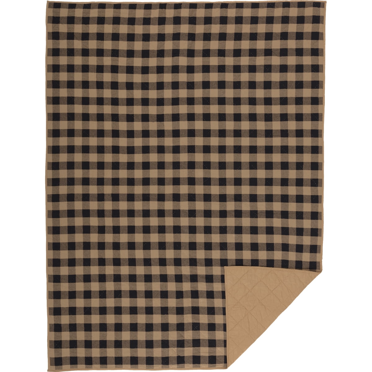 Black Check Twin Quilt Coverlet 68wx86l Walmart Canada