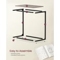 thumbnail image 3 of VASAGLE C-Shaped End Table with Space-Saving Design, Industrial Side Table for Sofa, Couch or Bedside, Easy Assembly, Adjustable Feet, Greige and Classic Black, 3 of 5