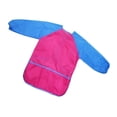 thumbnail image 3 of Delantal impermeable de manga larga para niños, arte para niños, pintura para cocinar, bata de alimentación, L, rosa roja kenally HA5522-11B, 3 of 6