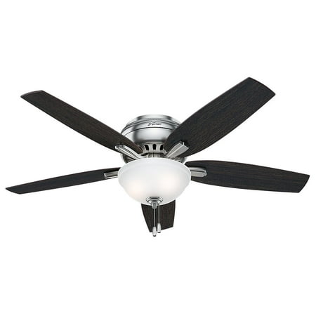 

Hunter Newsome 52 Low Profile Ceiling Fan with LED Light Brushed Nickel