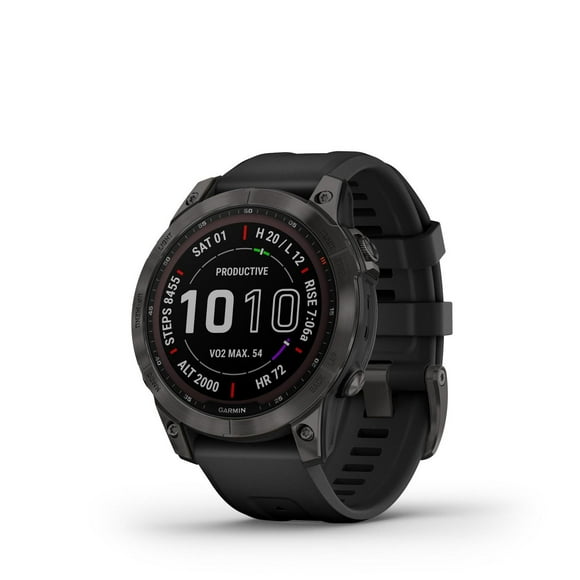 Garmin fenix 7 Sapphire Solar Charging GPS Smartwatch Steel and Fitness Tracker with Incident Detection