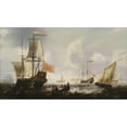 thumbnail image 2 of Jacob Adriaensz. Bellevois 18x12 Gold Ornate Wood Frame and Double Matted Museum Art Print Titled - Dutch Frigates and Boats on the Coast of Vlissingen, 2 of 4