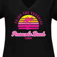 thumbnail image 4 of Inktastic Summer Enjoy the Sunshine Pensacola Beach Florida in Pink Women's Plus Size V-Neck T-Shirt, 4 of 5