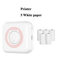 thumbnail image 1 of DAMAIE Mini Portable Thermal Printer, Wireless BT Connect, Photo Printers, Retail Packaging, with 1 Roll of Printing Paper, Pink, 1 of 6
