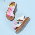 thumbnail image 4 of newwalpole Toddler Girls Sandals Little Girls Kids Summer Shoes Toddler Sandals Multicolour for Size 1, 4 of 7
