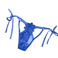 thumbnail image 2 of HUPOM Bladder Control Underwear For Women Panties Thong Leisure Tie Drop Waist Blue One Size, 2 of 3