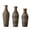 Brown Grey + PVC + American Traditional + Art Deco + Boho, variant on FENGFAN Set of 3 Elegant Artificial Rattan Floor Vases, Beige Tall Decor Vases for Dry & Silk Floral Arrangements, 1 Pack