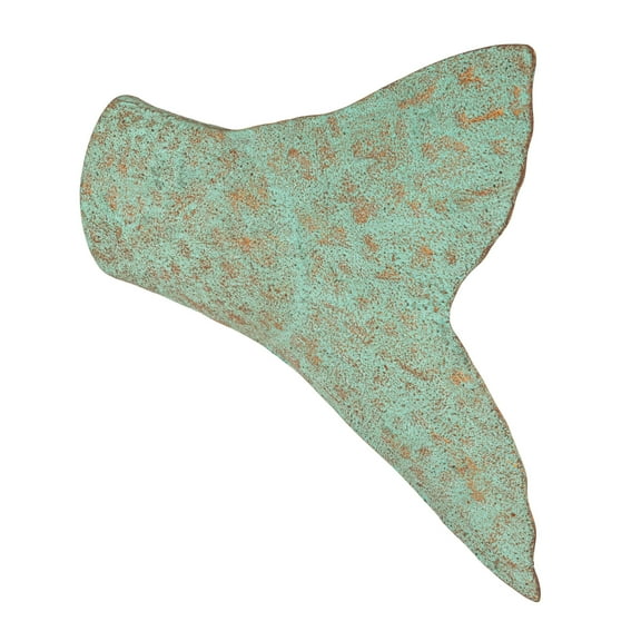 Creative Co-Op Distressed Metal Trout Tail Accent Decor, Aqua