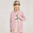 thumbnail image 2 of KEXE Sweaters For Girls Girls Sweater Girls' Cardigans Sweater Cotton Button Solid Long Sleeve Knit Sweaters Light Pink 9-10 Years, 2 of 6