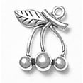 thumbnail image 1 of Sterling Silver 24" 1.2mm Box Chain Three Cherries Fruit Pendant Necklace, 1 of 2