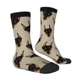 thumbnail image 4 of Yiaed Cute Black Dog Print Great elasticity Crew Socks Sports socks for Men and Women, 4 of 5