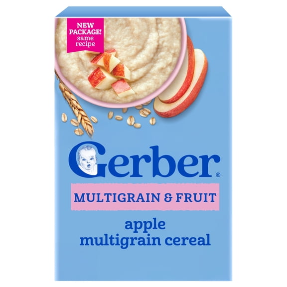 Gerber Toddler Cereal, Apple Multigrain Cereal, Multigrain & Fruit, Toddler Food 8 oz