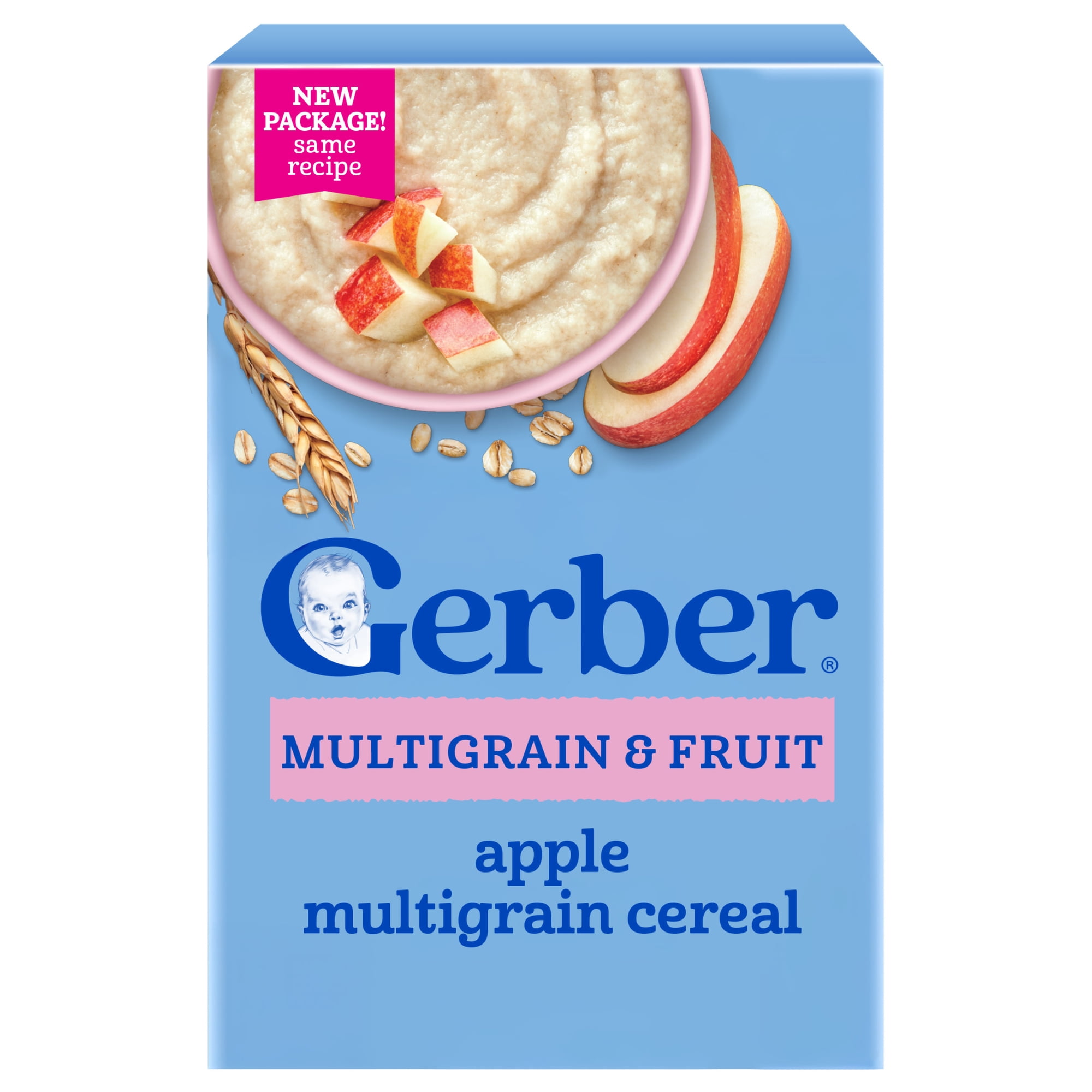 Gerber Toddler Cereal, Apple Multigrain Cereal, Multigrain & Fruit, Toddler Food 8 oz