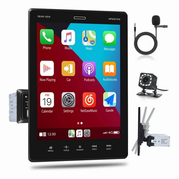 Torovo Car Radio 9.5" 1 Din Car Stereo Vertical Display Bracket