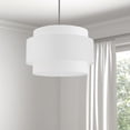 thumbnail image 3 of PYA-224C-PC-WH Dainolite Priya - 4 Light 3-Tier Pendant In Contemporary Style-14 Inches Tall and 22 Inches Wide-Polished Chrome Finish-White Shade, 3 of 11