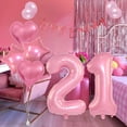 thumbnail image 5 of Pink 12th Birthday Decoration Set Happy Birthday Banner Balloons 12 Years Old Birthday Party Supplies Helium Balloons Number 12 Balloons Latex Balloon Foil Balloon, 12th Birthday Party Balloons, 5 of 5