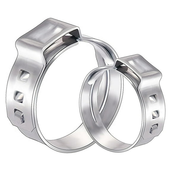 35pcs 1/2 Inch PEX Clamps, Stainless Steel Pex Crimping Ring, Single Ear Hose Clamp fo y6756