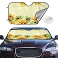 thumbnail image 3 of Lsque Sunflowers On A Yellow Background Car Windshield Sun Shade | Accordion Folding Style Auto Shade for Car Truck SUV Van | Blocks UV Rays Sun Visor Protector | Medium, 3 of 7