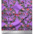 thumbnail image 1 of Soimoi Moss Georgette Fabric Leaves & Fruits Decor Fabric Printed Yard 42 Inch Wide, 1 of 1