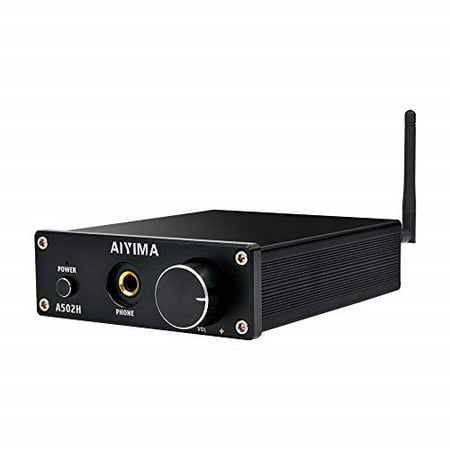aiyima 2.0 channel hifi stereo audio amplifier with bluetooth 4.2& headphone amplifier & class d integrated digital amp receiver for home desktop speakers headphones with power