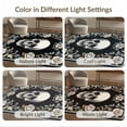 thumbnail image 7 of ODIKA 8'x10' Washable Area Rug Skull Goth Skeleton Damask Border Gothic Ornate Filigree Motif for King Size Bedroom Under Bed, Master Suite, Non-Shedding, Easy Care, 7 of 7
