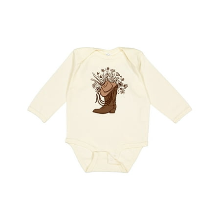 

Inktastic Cowgirl Rodeo Western Boot Gift Baby Girl Long Sleeve Bodysuit